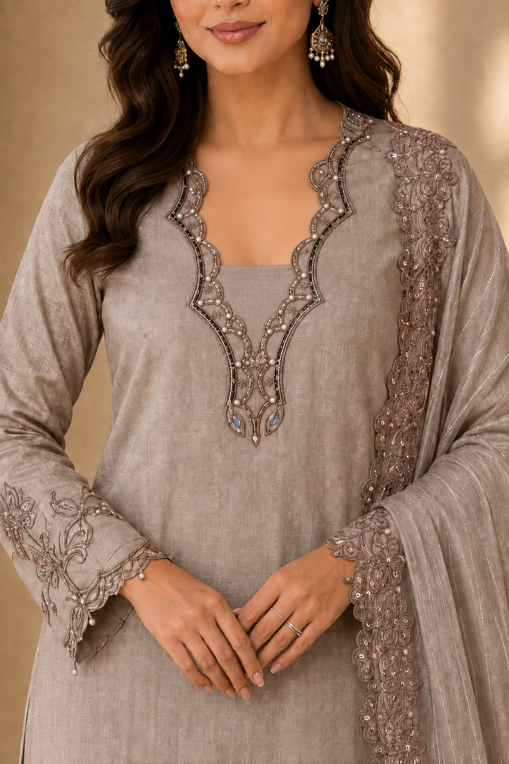 Floral Embroidered Salwar Suit view 2